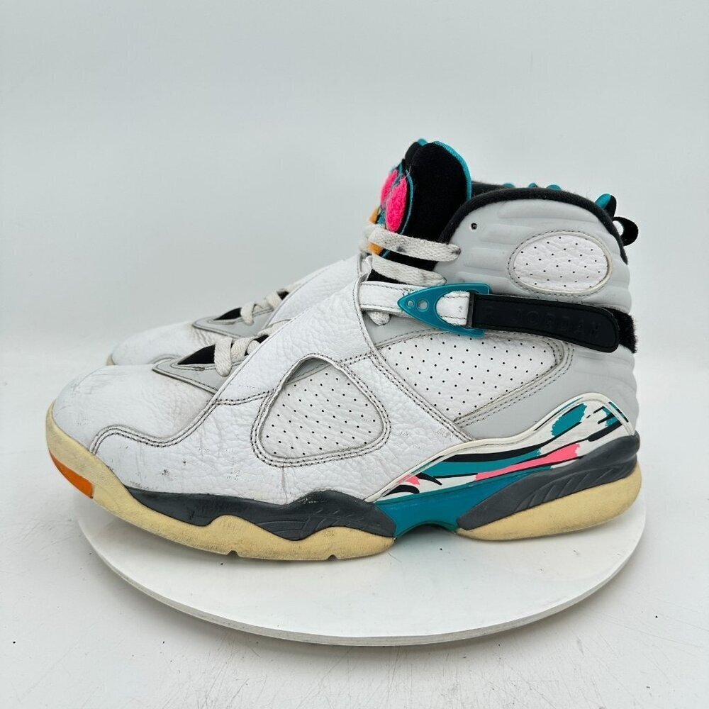 Nike Air Jordan 8 Retro Men Size 11 305381-113 South Beach White Shoes